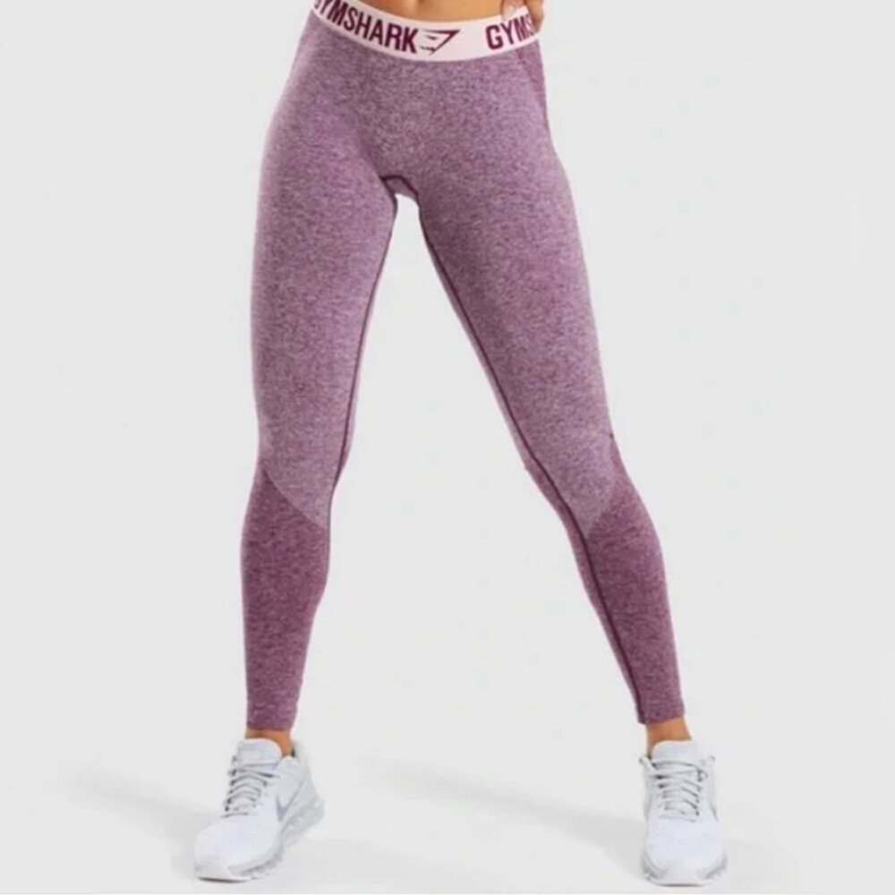 Gymshark Women's Burgundy Flex Leggings - Size Small